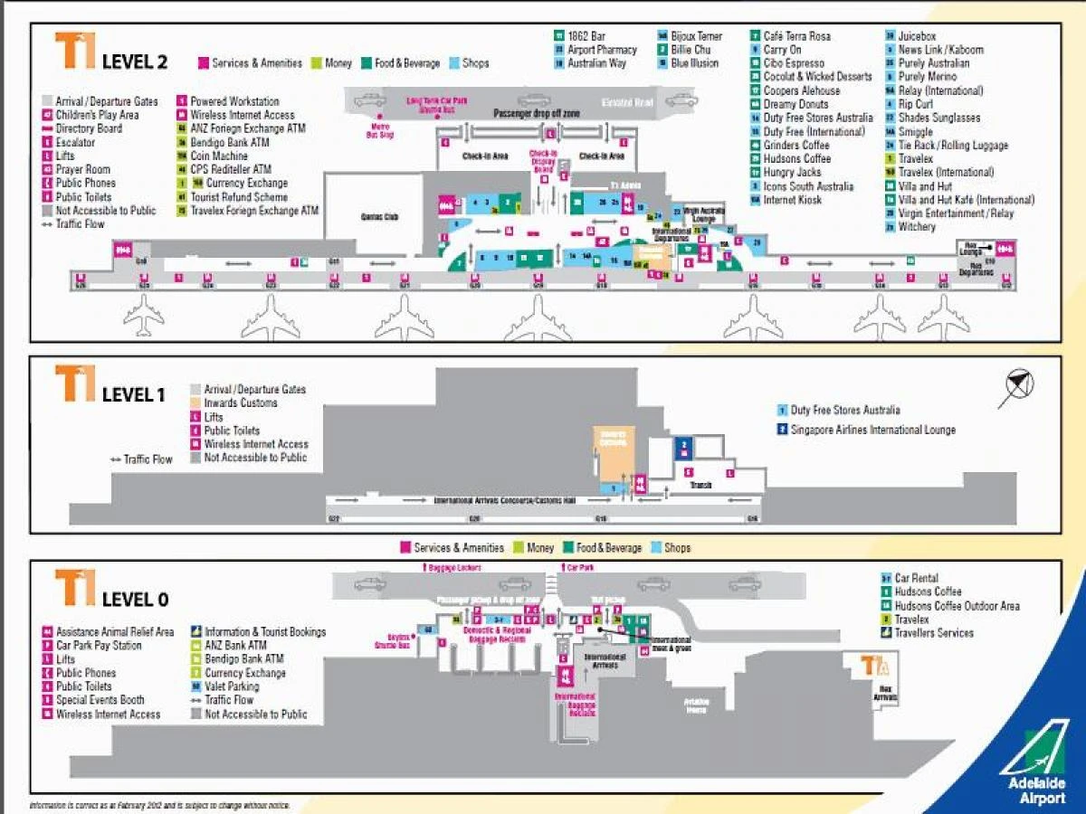 Adelaide international airport map