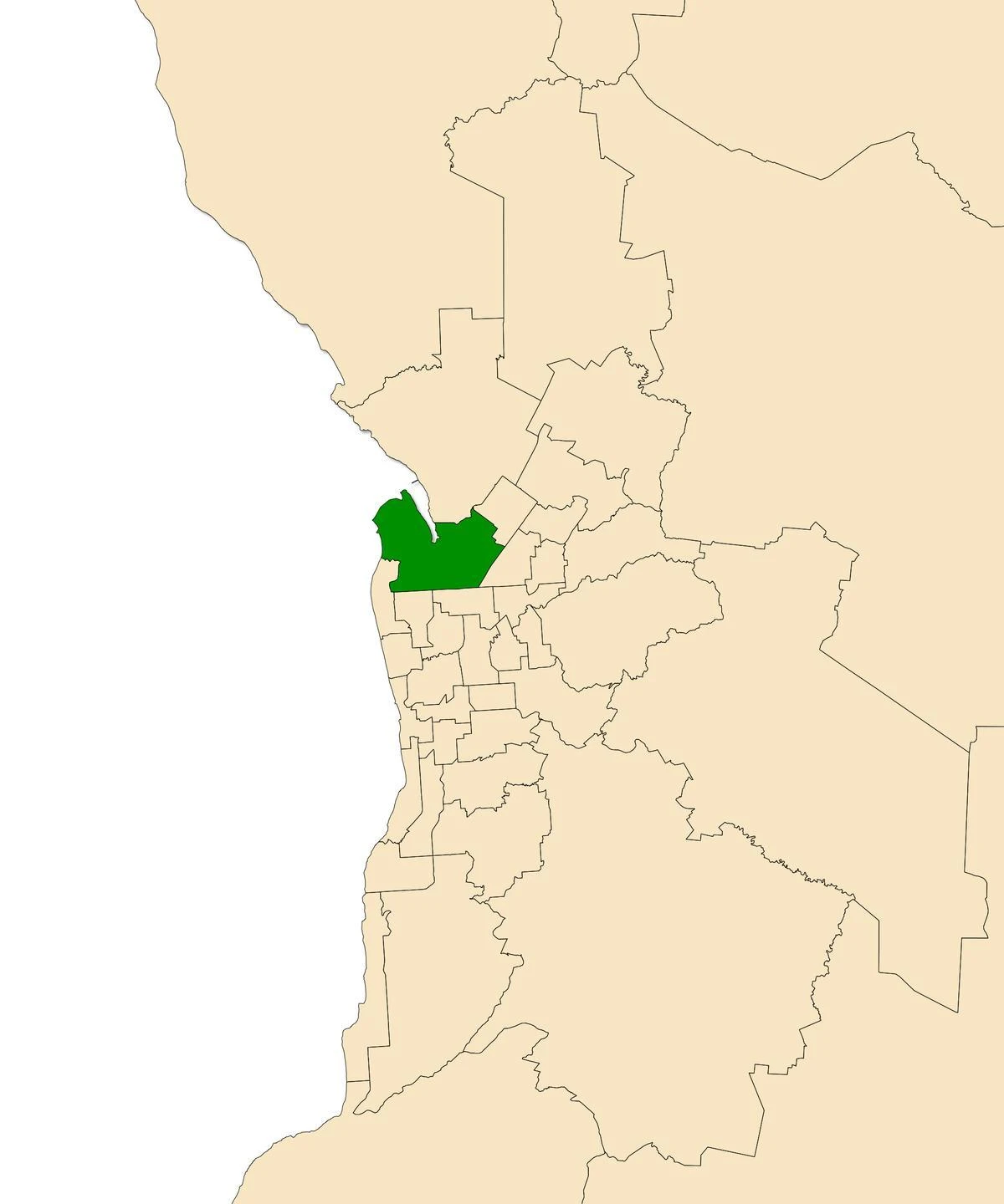 Adelaide electorates map