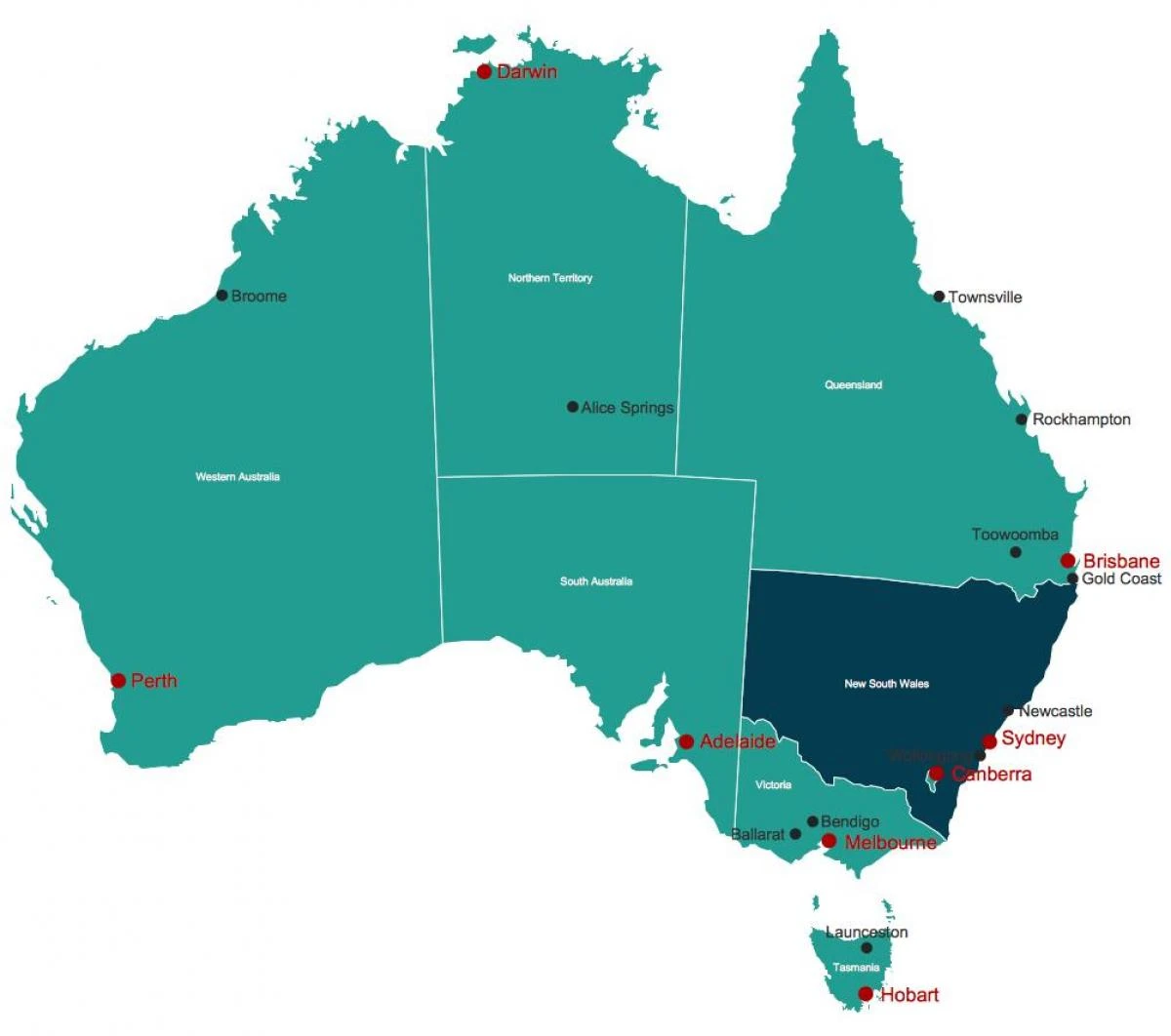 map of australia showing Adelaide