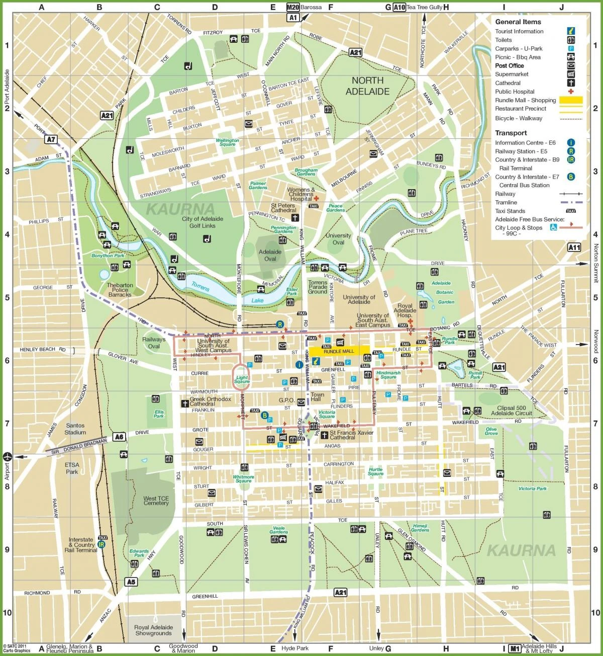 Adelaide metro bus routes map