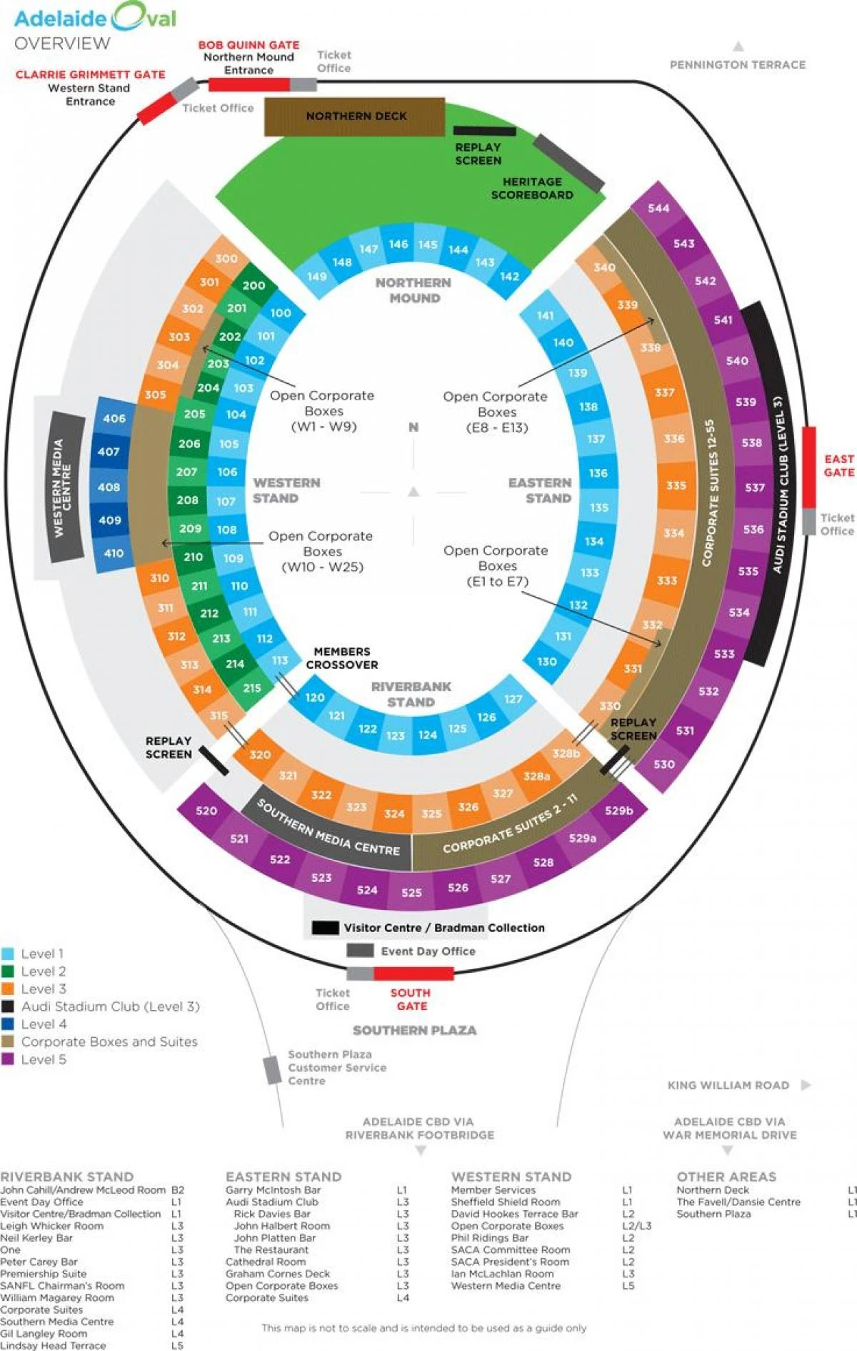 map of Adelaide oval