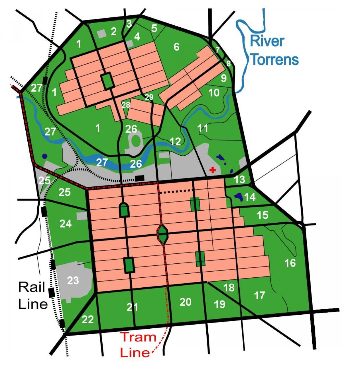 Adelaide parklands map