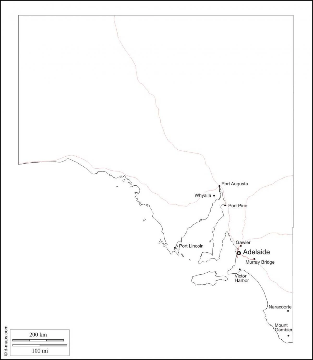 map of Adelaide south australia