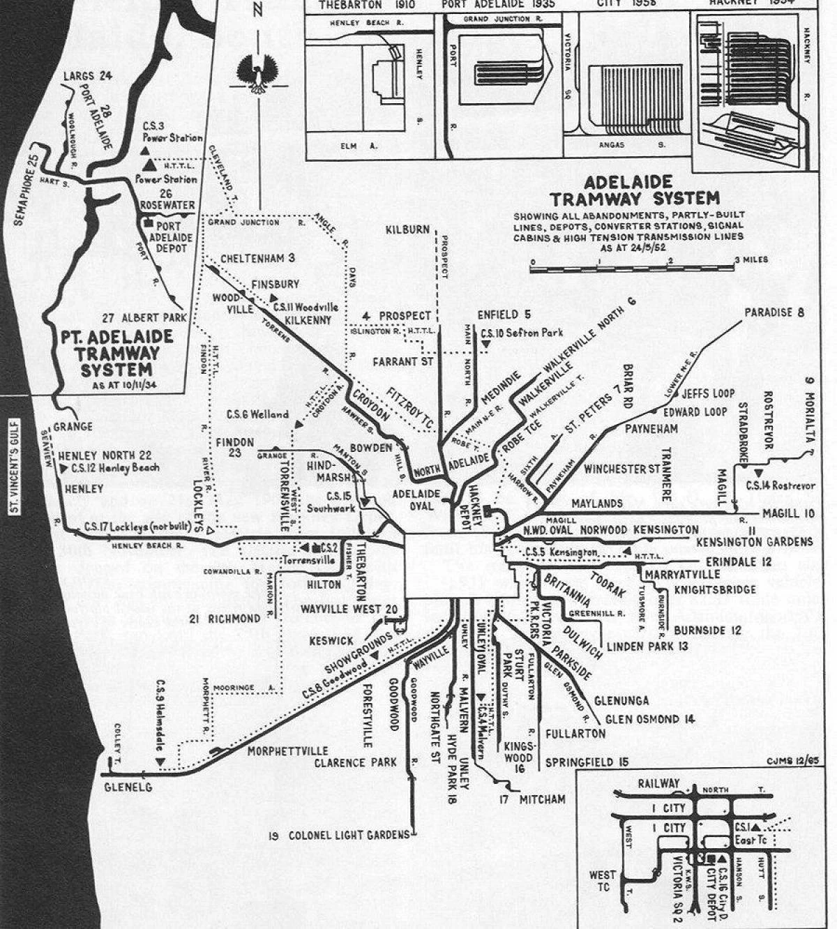 Adelaide tram line map