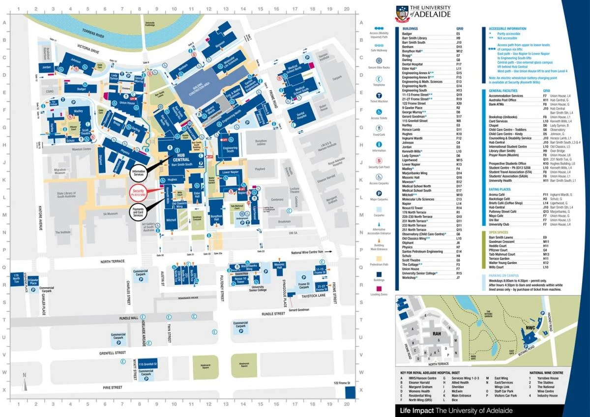 uni sa campus map