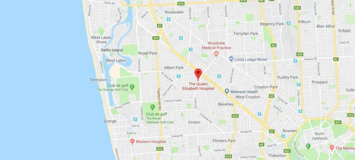 map of Queen Elizabeth hospital Adelaide