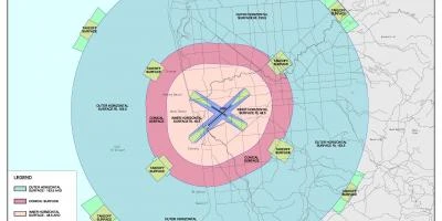 Map of Adelaide airport noise