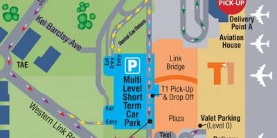 Map of Adelaide airport parking