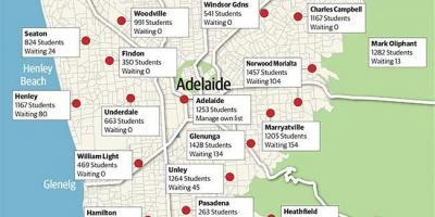 Map of Adelaide eastern suburbs