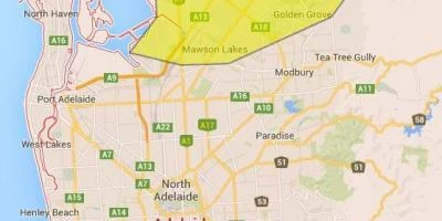 Northern suburbs Adelaide map