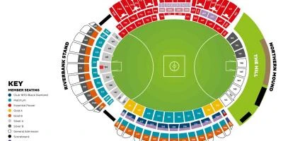 Adelaide oval cricket seating map