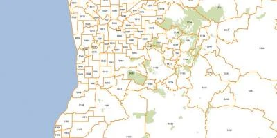 Adelaide map with postcodes