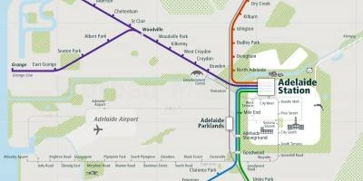 Adelaide railway station map