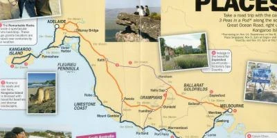 Great ocean road map from Adelaide