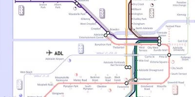 Adelaide train station map