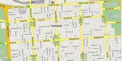 Map of Adelaide cbd