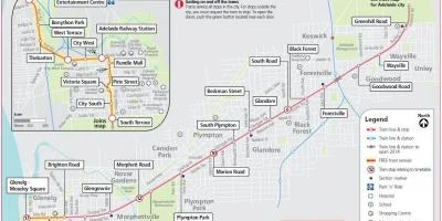 Adelaide tram route map